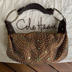 Bejeweled Cole Haan Leather purse